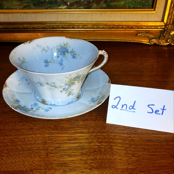 2 Sets Limoges Cups and Saucers Pour Café au Lait. Gorgeous! - Picture 10 of 15